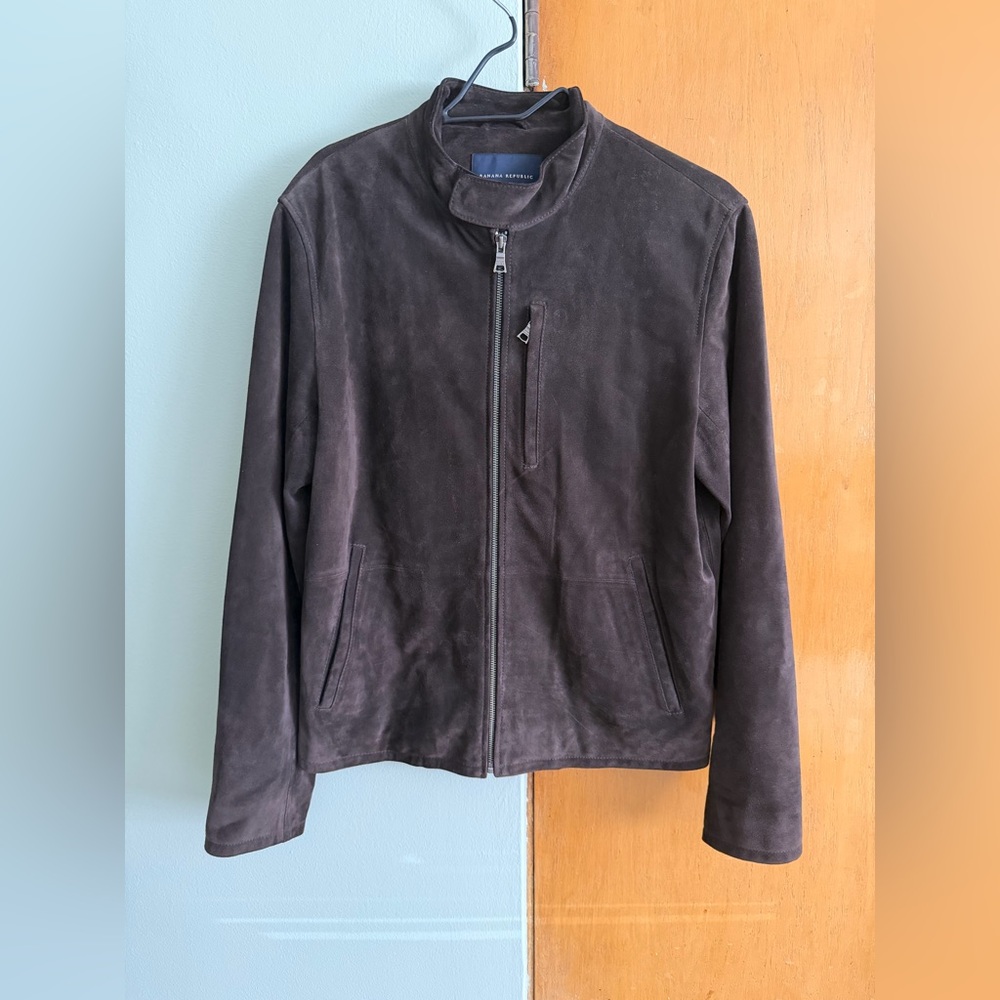 Banana Republic Men's Dark Brown Suede Jacket